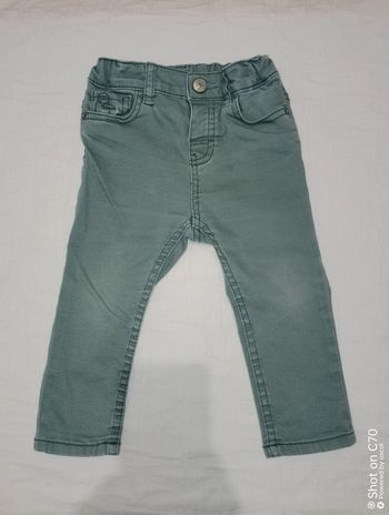 H&M pantalon vert kaki jean 80 cm