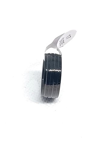 Bague anneau type acier couleur noir