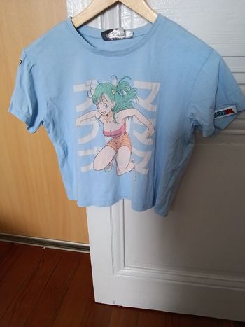Tee-shirt dragon Ball bleu clair et multicolore