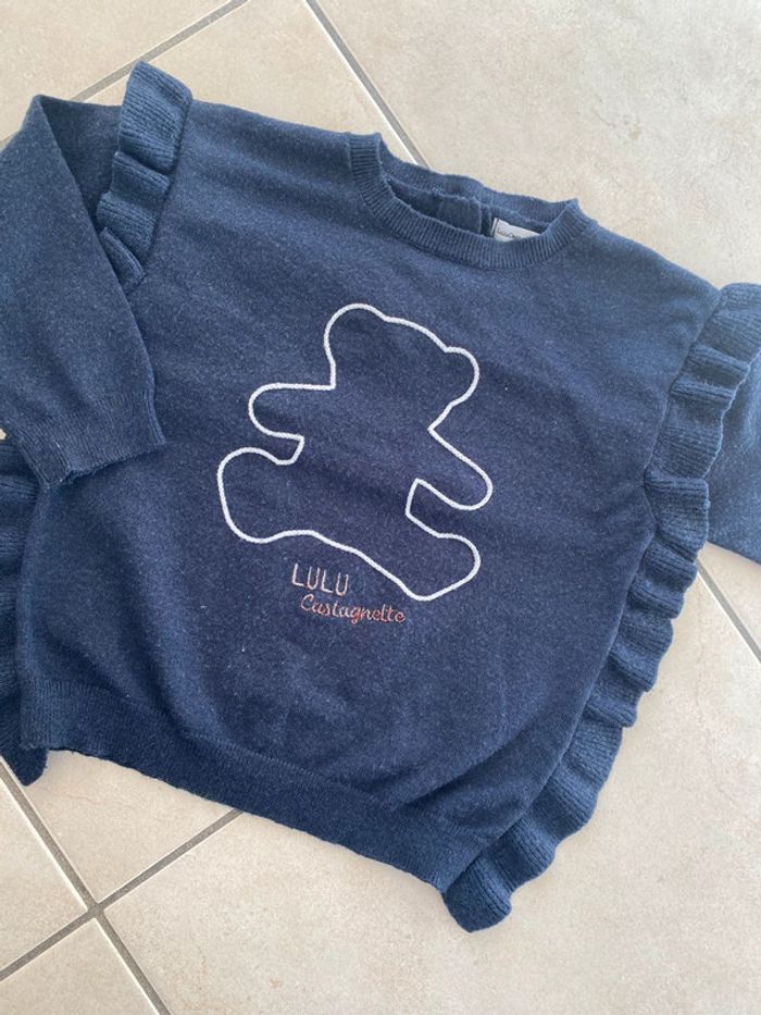 Pull bleu marine Lulu Castagnette 24 mois - photo numéro 2