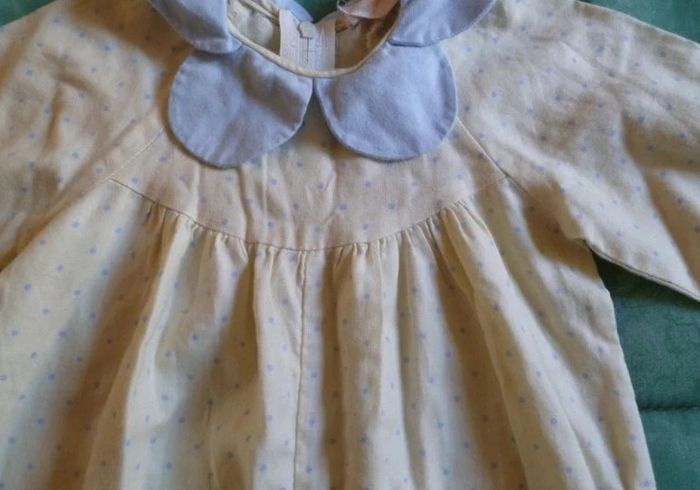 Barboteuse Jaune À Pois Bleu Taille 3 Mois