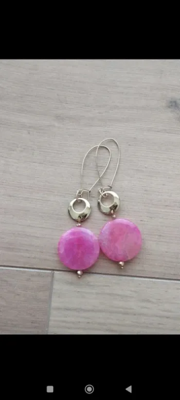 Boucles d'oreilles or rose