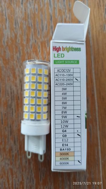 Ampoule blanc froid G9 900 lumens 6000k