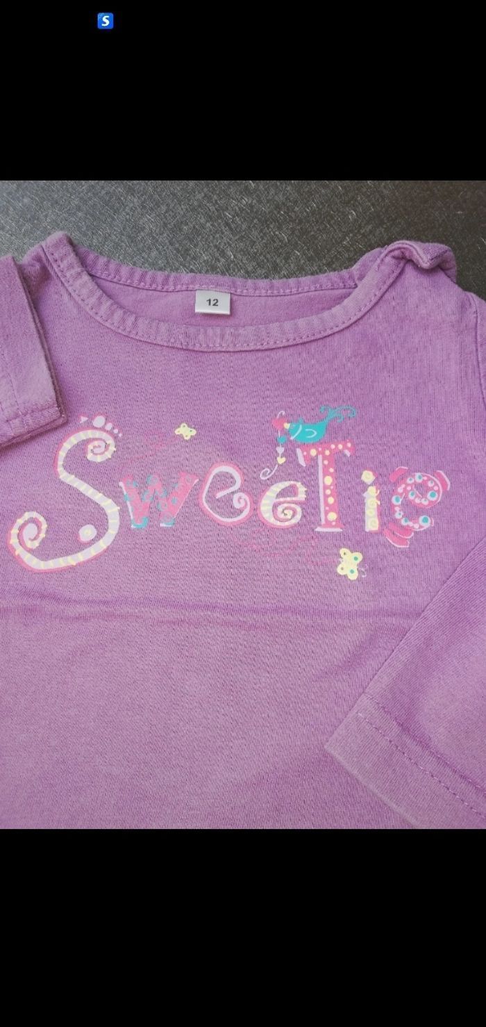 Tee-shirt manches longues mauve
Sweetie
12 mois fille
Sans marque - photo numéro 2