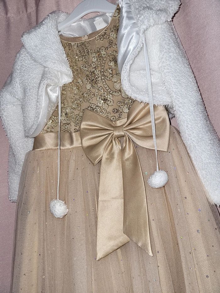 Robe soirée+ boléro + cerceau fille - photo numéro 2