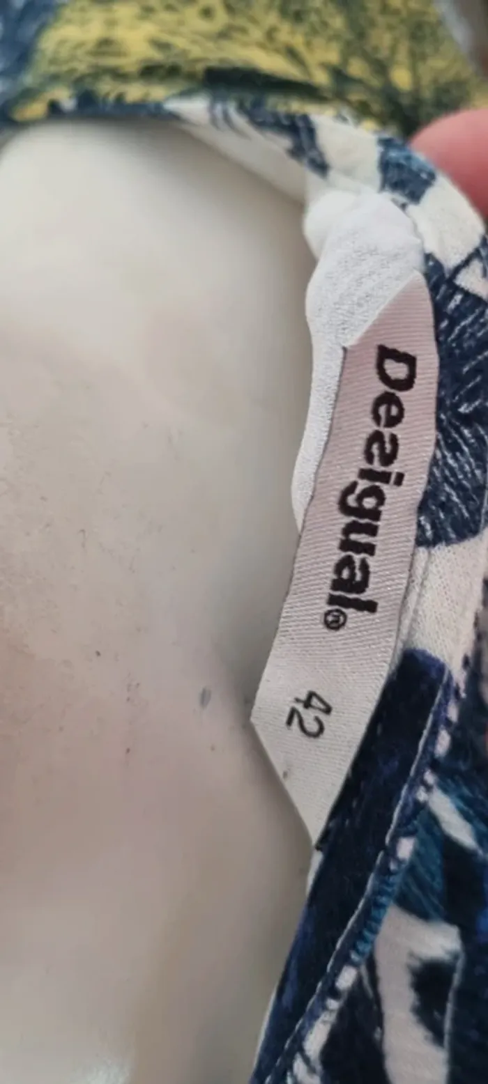 Robe desigual bleu blanche imprimé 42 - photo numéro 11