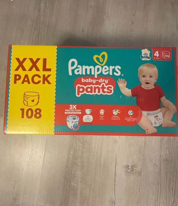 Pack xxl 108 couches Pampers baby dry pants