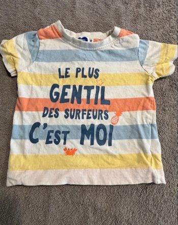T-shirt été surf mots d’enfant 