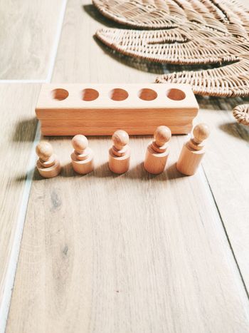 👶Bloc de cylindres-poids en bois Montessori perception dimensionnelle JB1018