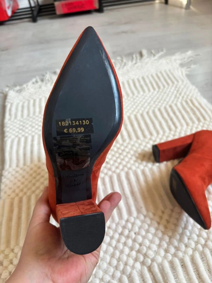 Bottines femme en daim orange 37 - photo numéro 5