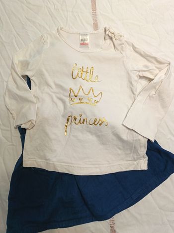 jupe de kiabi + tee shirt de zara 18 mois réf 181 A1