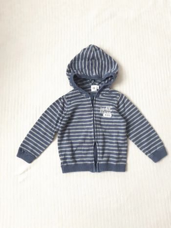 Gilet zippé à capuche Grain de blé 18 mois