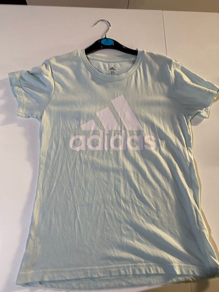 Teeshirt Adidas bleu turquoise taille Xs - photo numéro 4