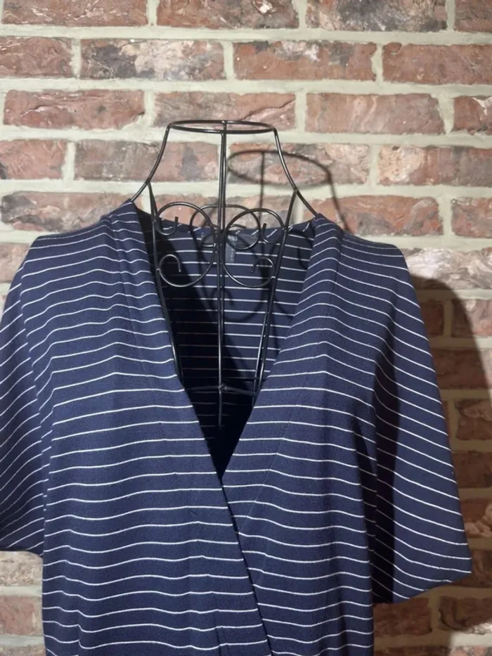 Robe longue Esprit bleu et blanche lignée Taille F : L - photo numéro 2