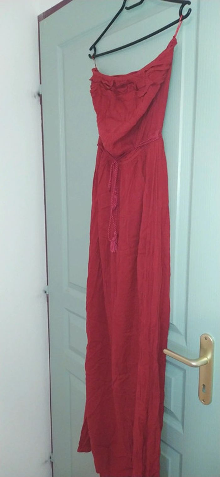 Robe longue rouge pimkie taille S - sans bretelle - photo numéro 4