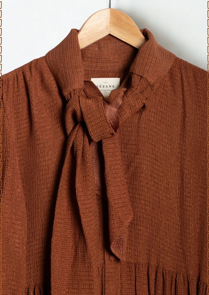 Robe teinte terracotta Sézane Taille 34 - photo numéro 3