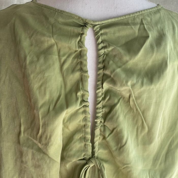 blouse manche courte longue vert - photo numéro 4