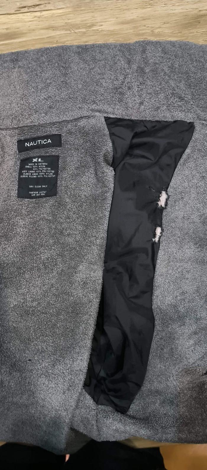 Veste Nautica homme grand manteau noir à capuche poches zippées ski - photo numéro 4
