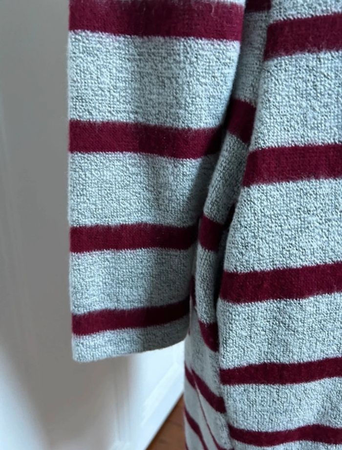 Robe pull marinière col en perles - photo numéro 3