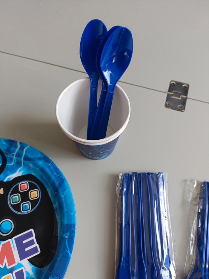 Lot anniversaire gamer gaming bleue - photo numéro 9