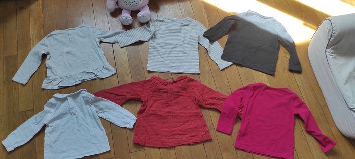 Lot de 6 tee shirt manches longues 86cm - photo numéro 2