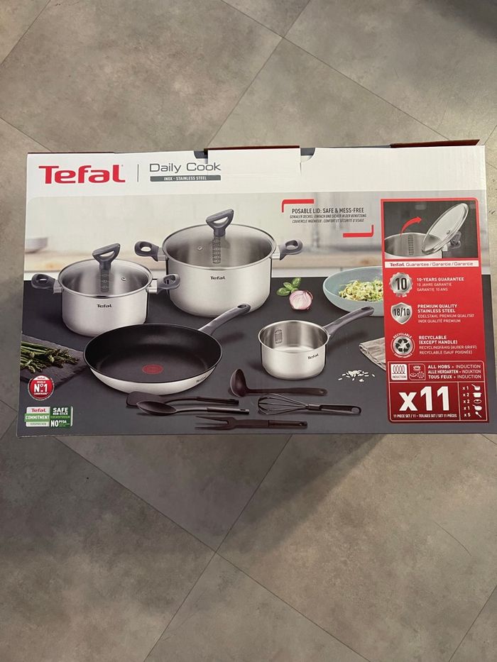 Batterie set de cuisine tefal daily cook NEUF