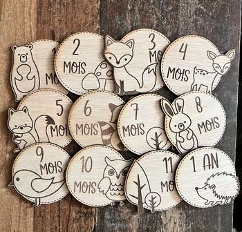 Cartes étape animaux de la forêt