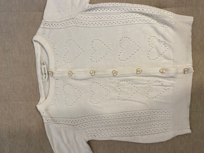 Cardigan / gilet blanc cassé 8 ans Mini Molly - photo numéro 4