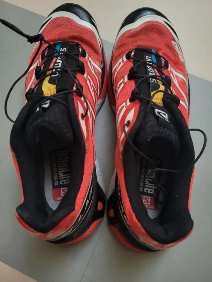 Paire de salomon xt6 vintage rouge blanche noire 38 2/3 - photo numéro 11
