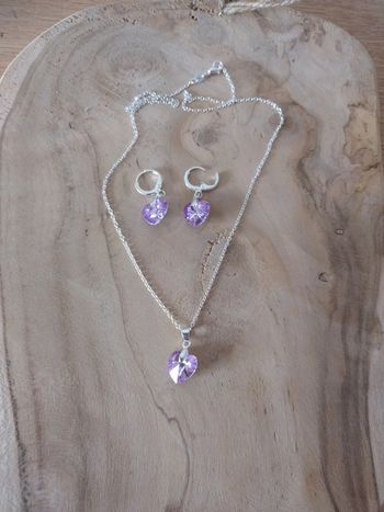 Collier et boucles d'oreilles argent