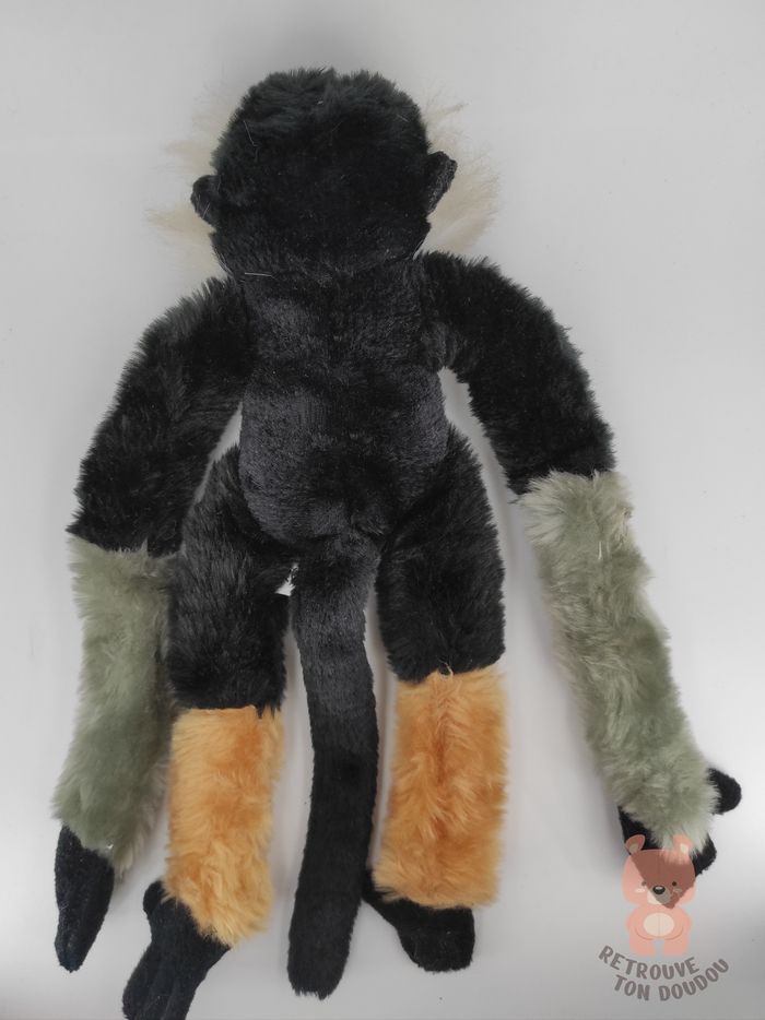 Peluche Singe Noir Gris Roux P.i.a Holland - photo numéro 3