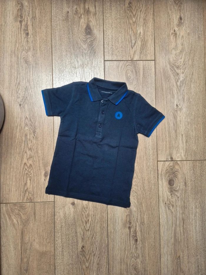 Tee-shirt / polo MC bleu foncé lulu castagnette 4 ans neuf jamais porté