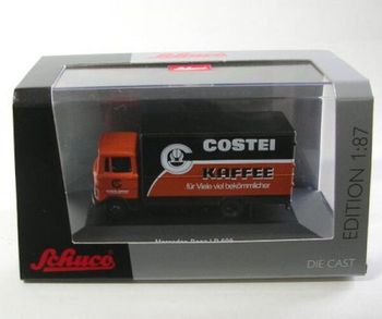 SCHUCO 22374 CAMION MERCEDES BENZ LP608 COSTEI KAFFEE 1/87
