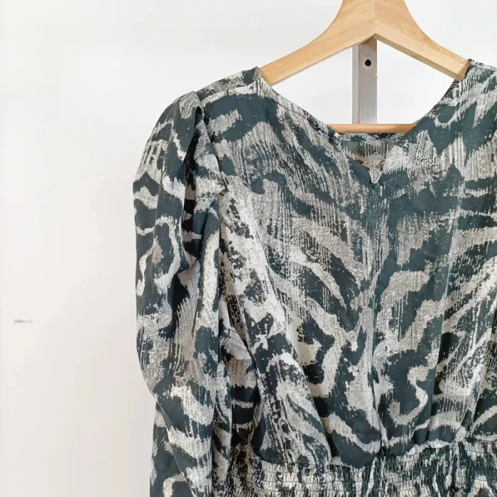 Robe imprimé animalier Retro & Icone – manches longues, taille L A1068 - photo numéro 11