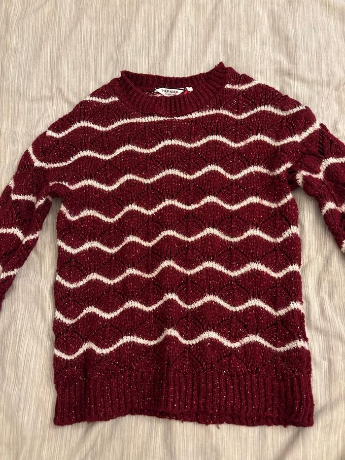 Pull paillettes brillant rayé