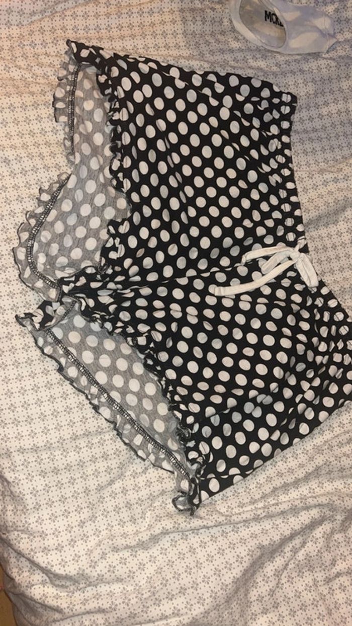 Shorts noir et blanc