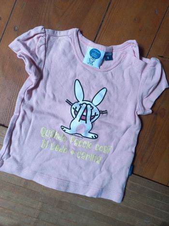 Beau T-shirt 100% coton 6 a 12 mois