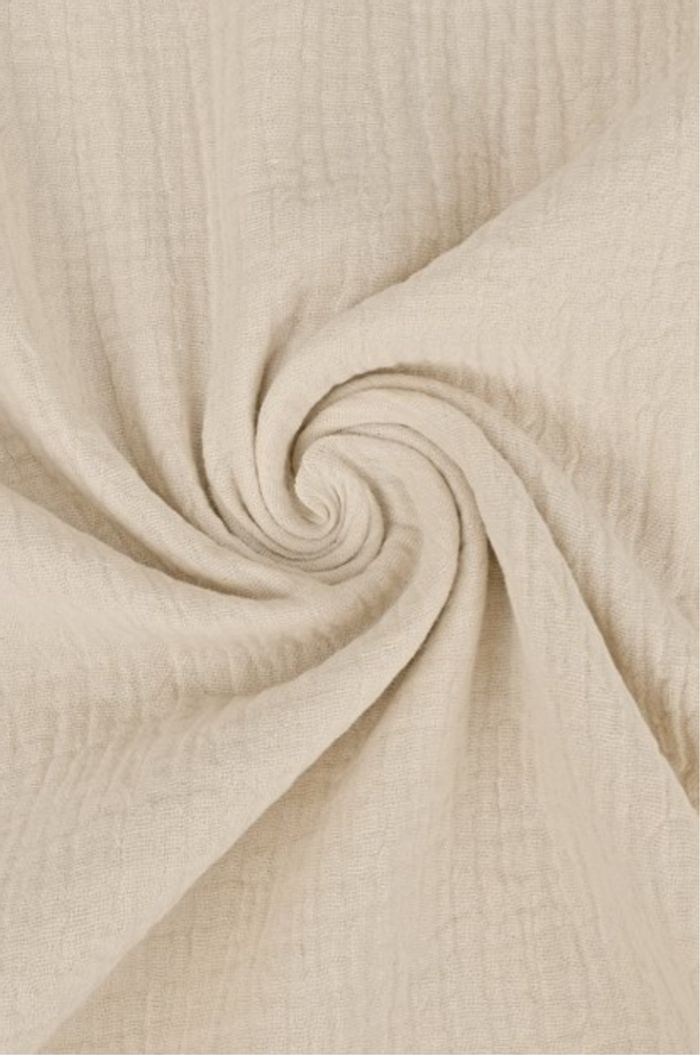 Double Gaze de coton couleur Beige clair