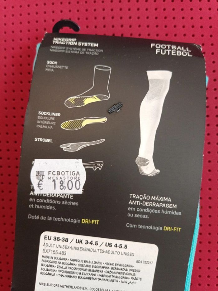 Chaussettes de foot FC Barcelone, Nike Authentique Officiel taille 36/38, Neuf - photo numéro 8