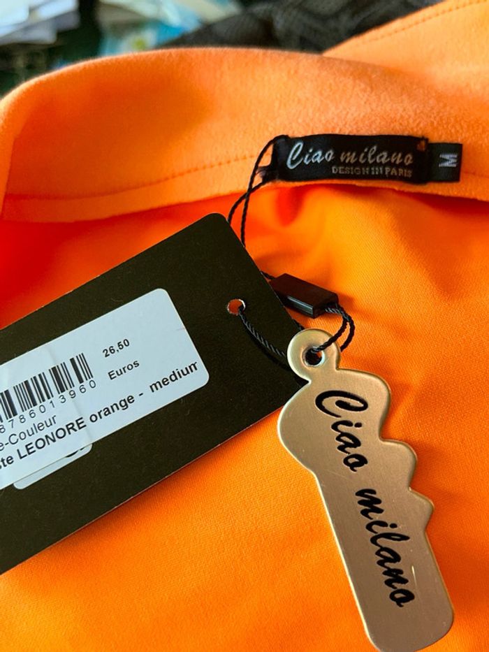 Blazer orange 38-40 neuf Ciao Milano - photo numéro 5