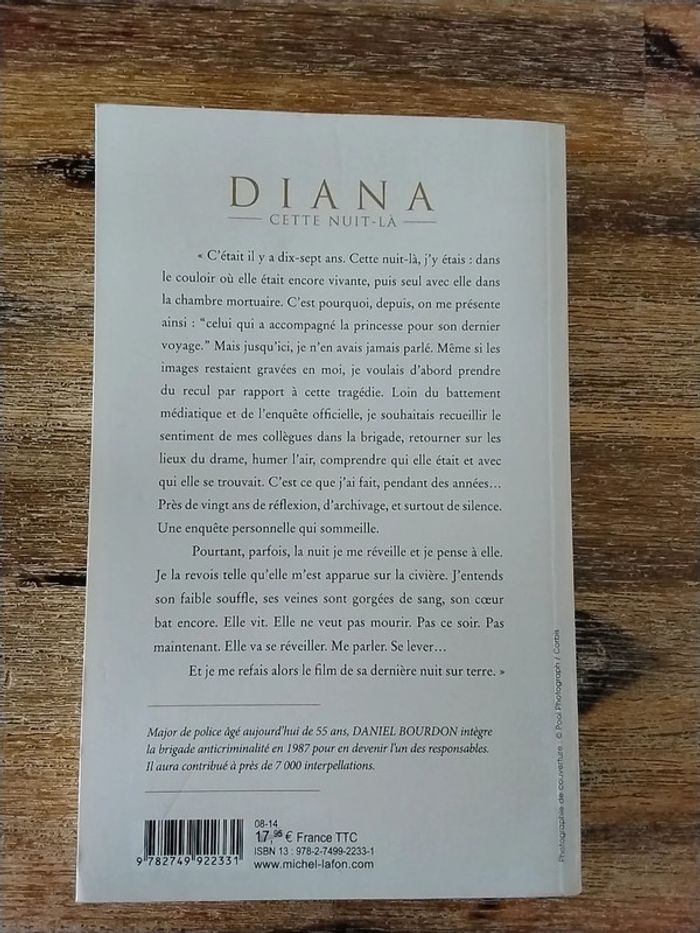 Livre "Diana cette nuit-là" de Daniel Bourdon - photo numéro 2