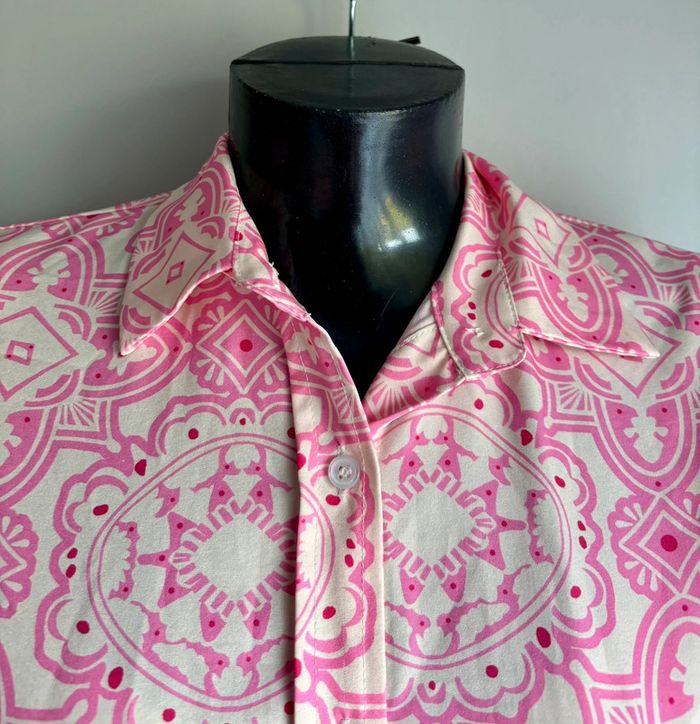Robe chemise rose à motifs - Shein - Taille M (38) - photo numéro 4