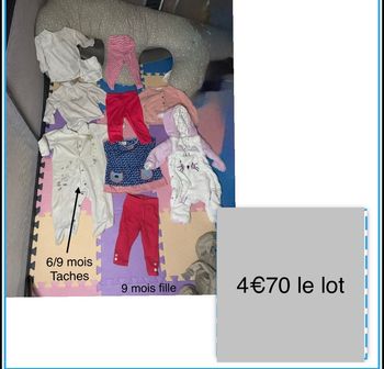 Lot de vêtements bébé