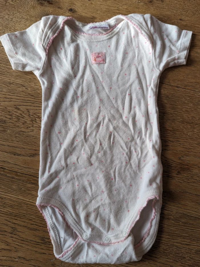 Lot 3 bodies manches courtes kitchoun / pommettes 9 mois - photo numéro 2