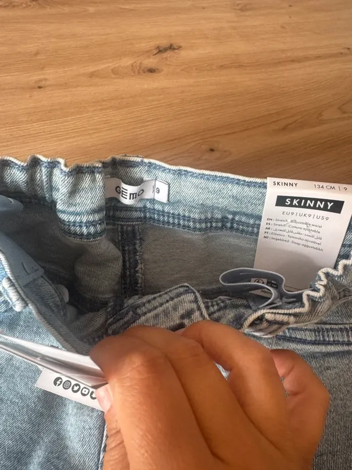 Pantalon jeans skinny gemo 9ans neuf - photo numéro 2