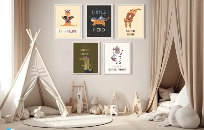 Affiches “Super Hero Jungle” pour chambre enfant - photo numéro 3