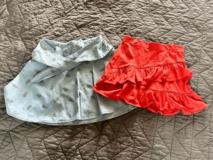 Lot 2 jupes courtes été fille