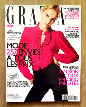 Magazine Grazia octobre 2011 spécial Kate Bosworth