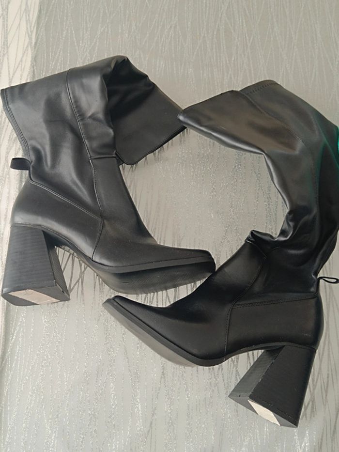 Bottes haute simili cuir-Pointure 36 - photo numéro 4