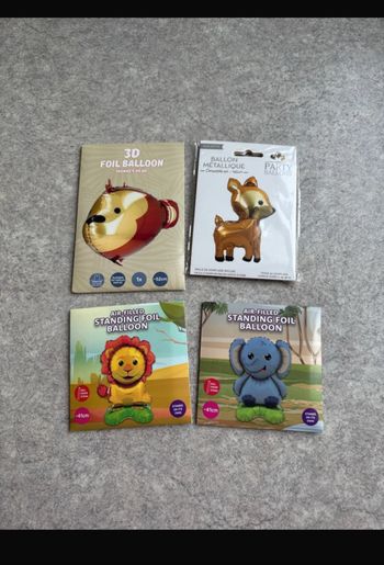Lot de 4 ballon métallique neuf